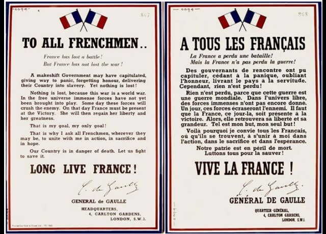 78e anniversaire de l’Appel historique du Général de Gaulle