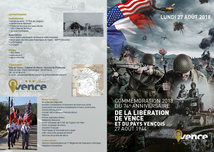 Commémoration 2018 de la Libération du Pays Vençois.