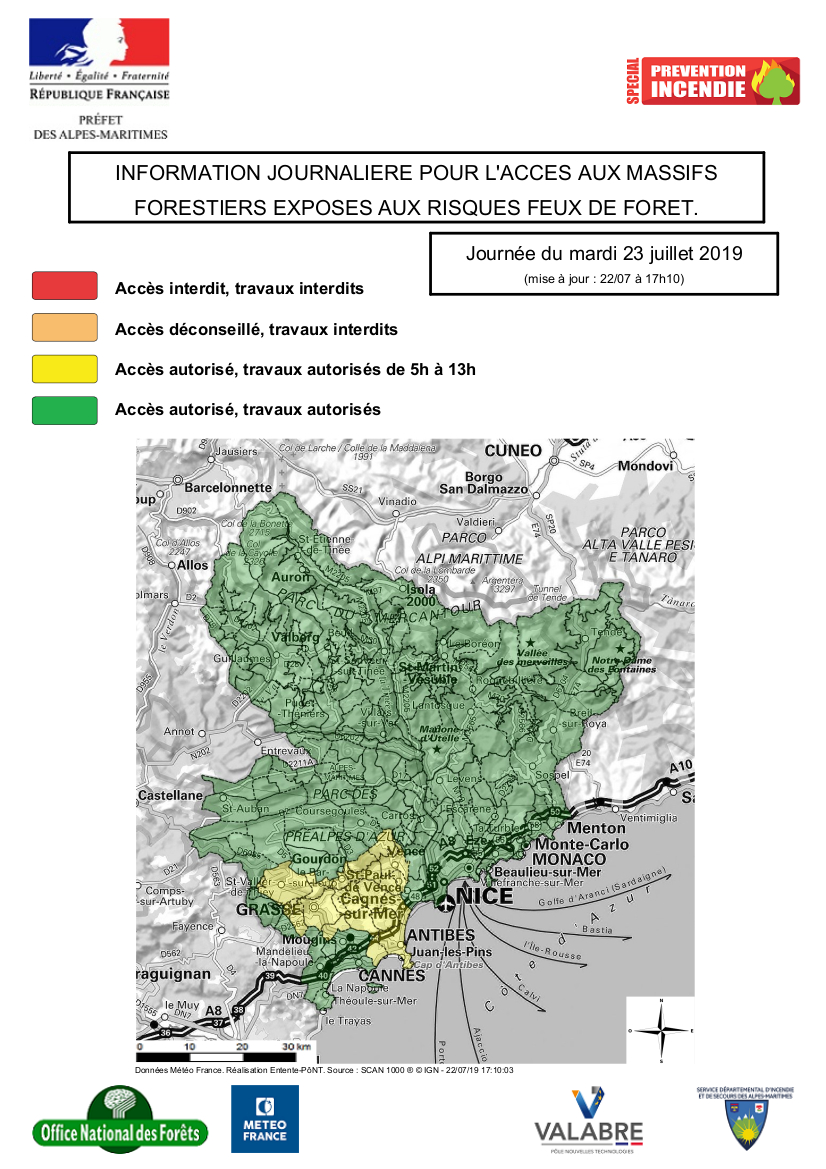 carte risque incendie 23 juill 19