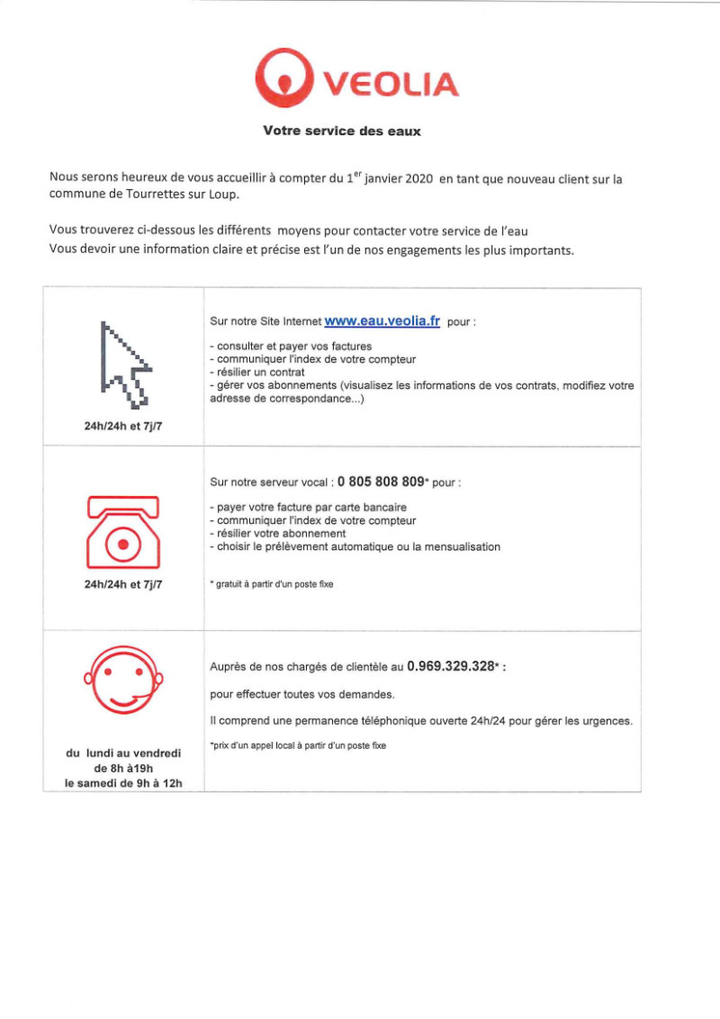VEOLIA CONTACTS & SERVICES Maj 2020
