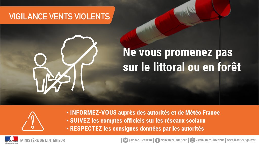 vents violents orange ministere interieur