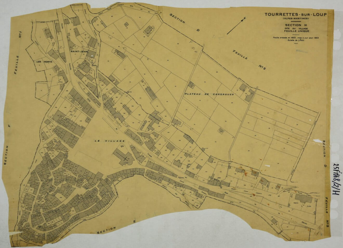 TOURRETTES Section H Le Village 1953