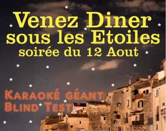 Soirée ＂Venez Dîner sous les étoiles＂