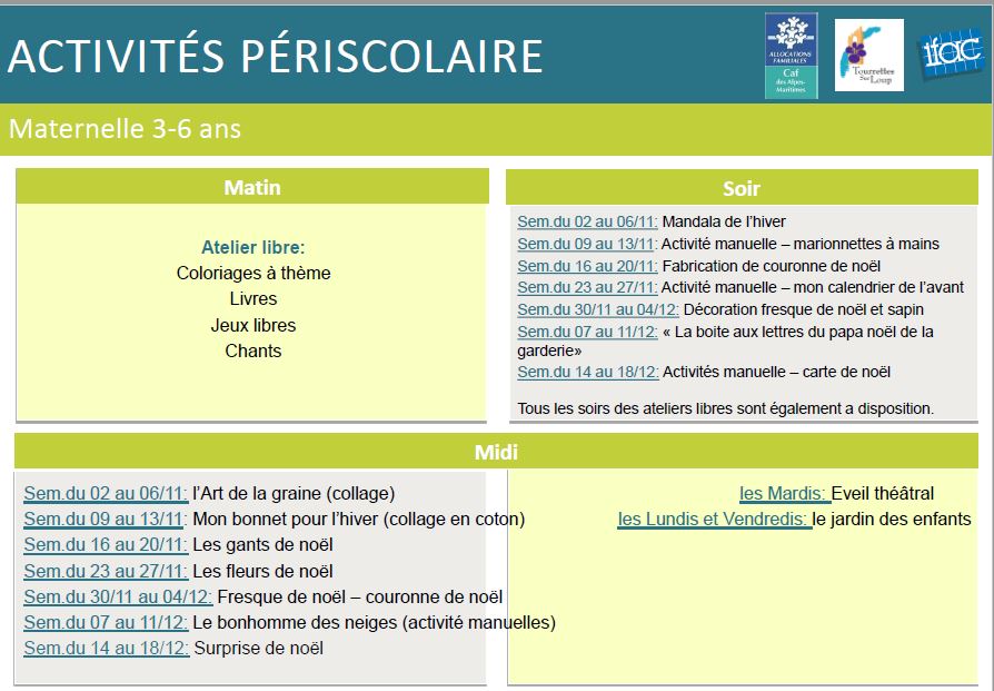 periscolaire maternelle 3-6