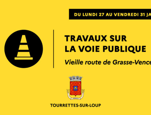 Travaux sur la voie publique – Vieille route de Grasse-Vence (du 27 au 31/01)