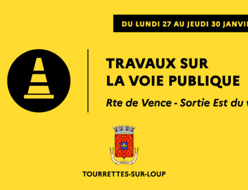 Travaux sur la voie publique – route de Vence (du 27 au 30/01)