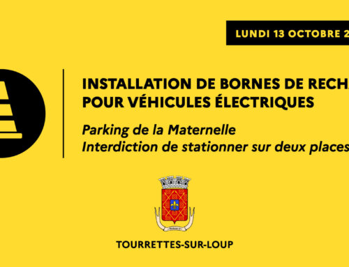 Interdiction de stationner – Travaux d’installation de bornes de recharge sur la parking de la Maternelle