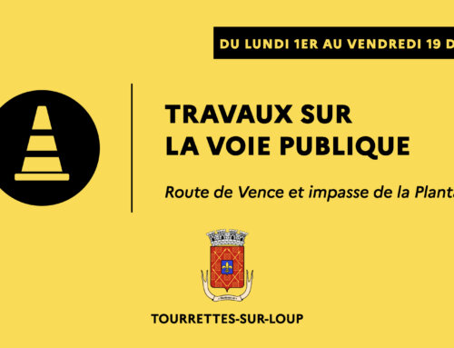Travaux sur la voie publique – route de Vence et impasse de la Plantade (du 01/12 au 19/12)