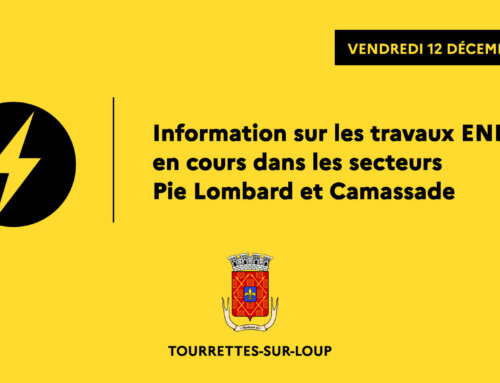 Information sur les travaux ENEDIS dans les secteurs Pie Lombard et Camassade