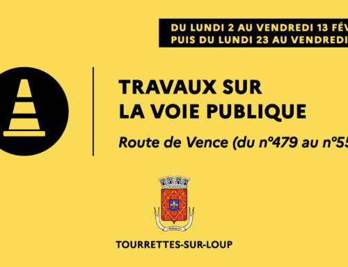 Travaux sur la voie publique – route de Vence (à partir du 2 février)