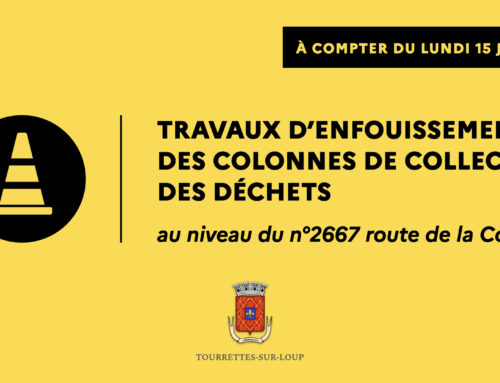 Route de la Colle : travaux d’enfouissement des colonnes de collecte des déchets